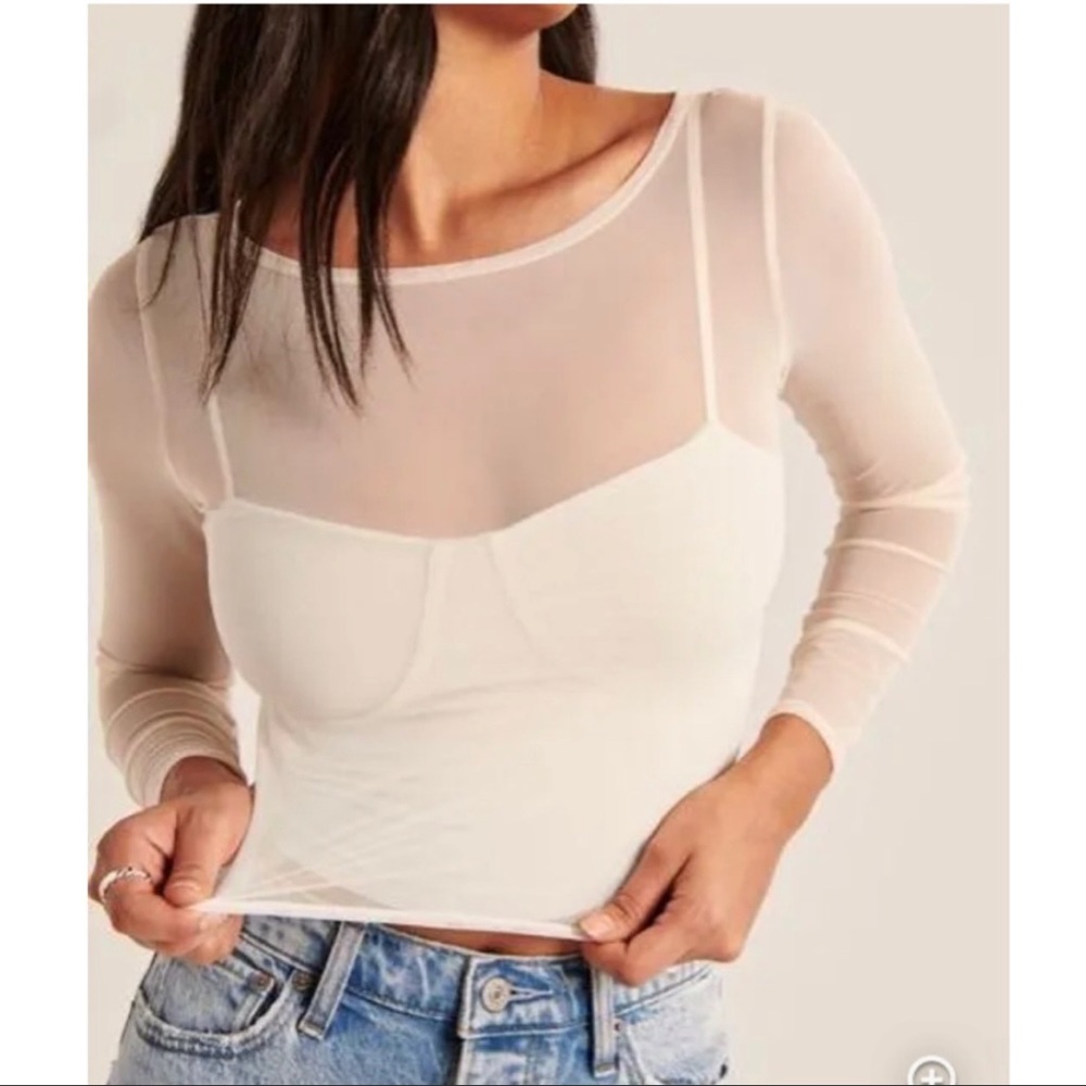 Abercrombie mesh corset top